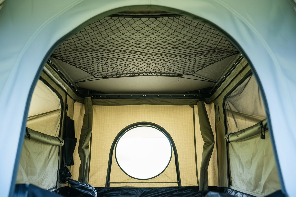 Nomad Elite Khaki - Aluminium Rooftop Tent with Roof Racks