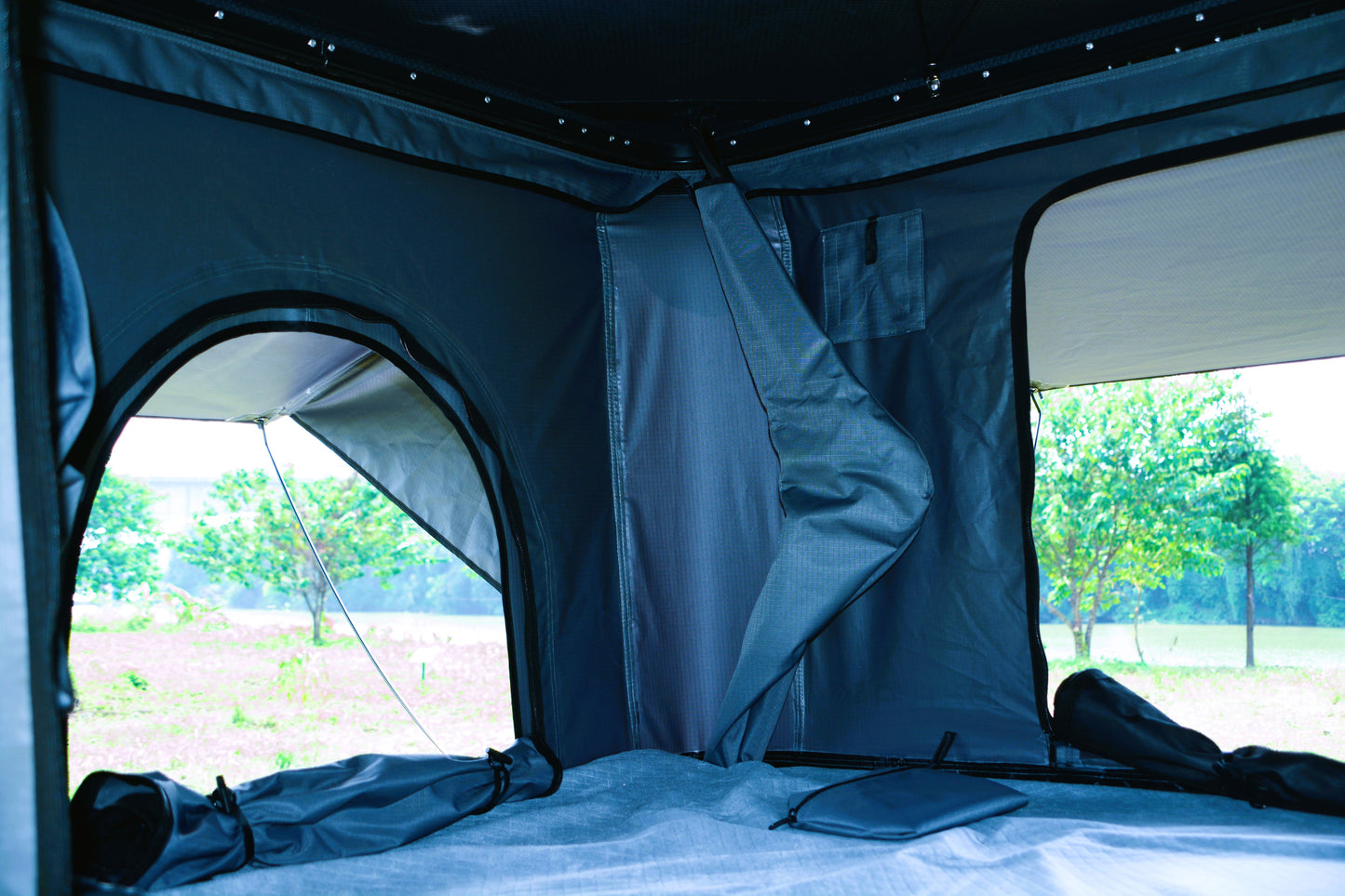 Nomad Elite Grey-  Aluminium Rooftop Tent with Roof Racks