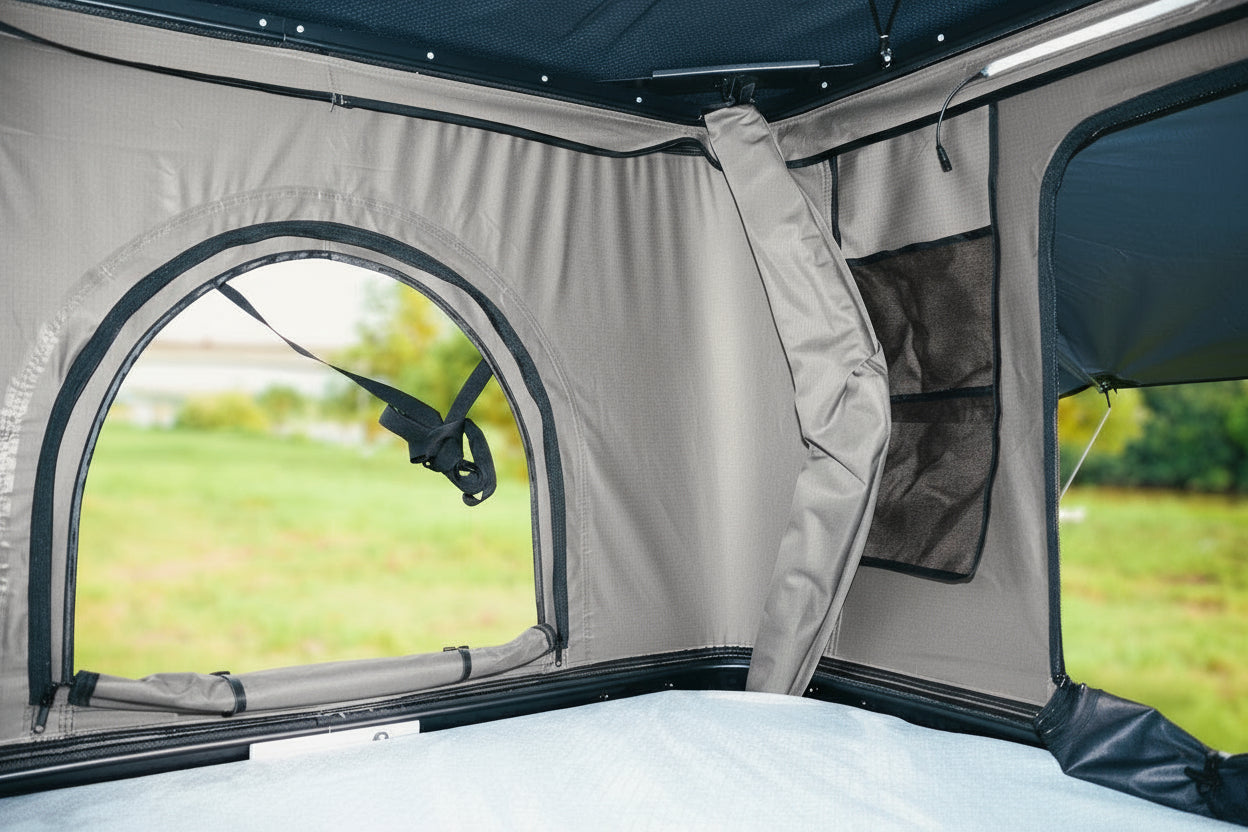 Nomad Elite Khaki - Aluminium Rooftop Tent with Roof Racks