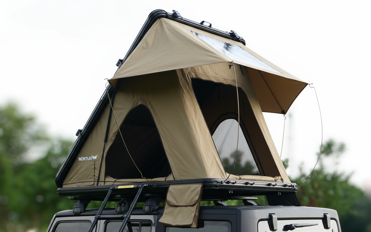 Sauvage Khaki - Aluminium Rooftop Tent with Roof Racks