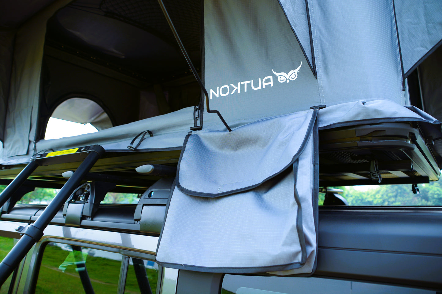 Nomad Elite Grey-  Aluminium Rooftop Tent with Roof Racks