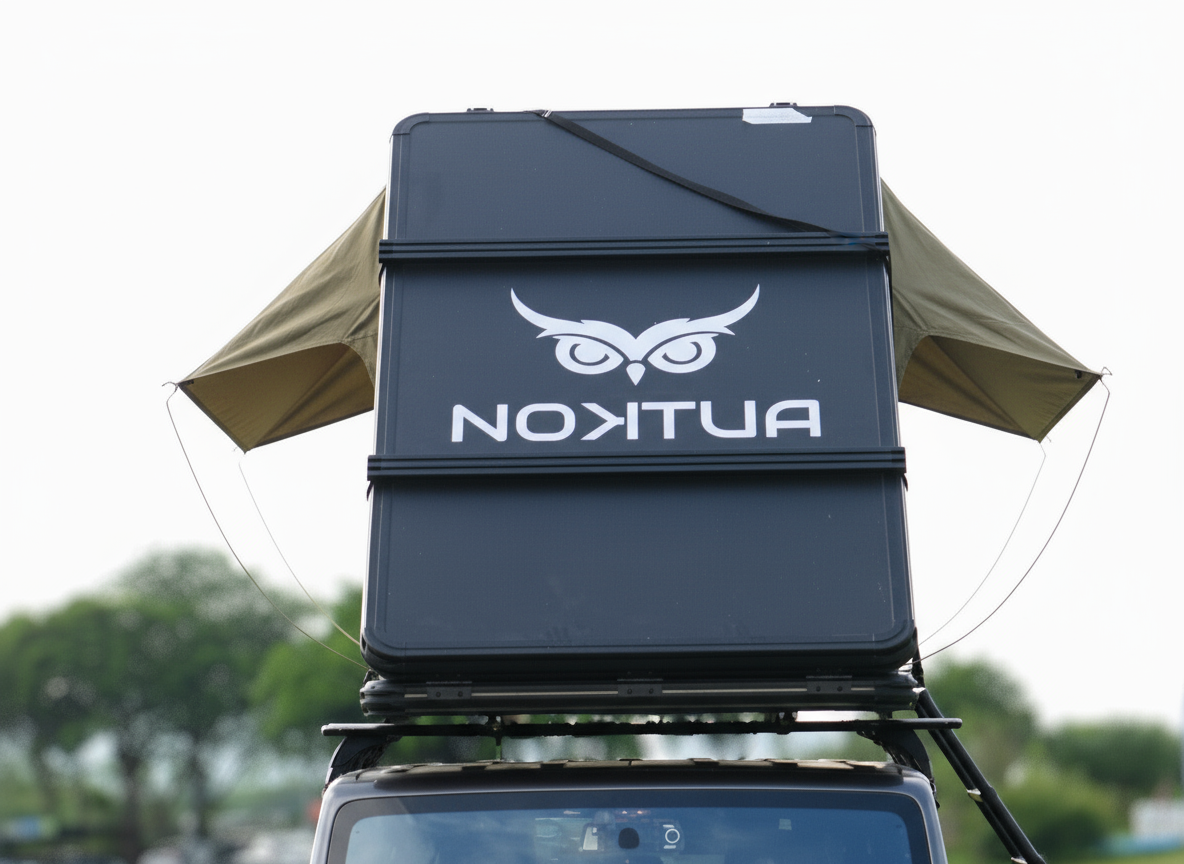 Sauvage Khaki - Aluminium Rooftop Tent with Roof Racks