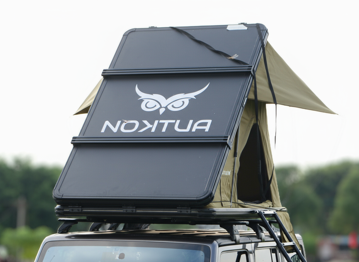 Sauvage Khaki - Aluminium Rooftop Tent with Roof Racks