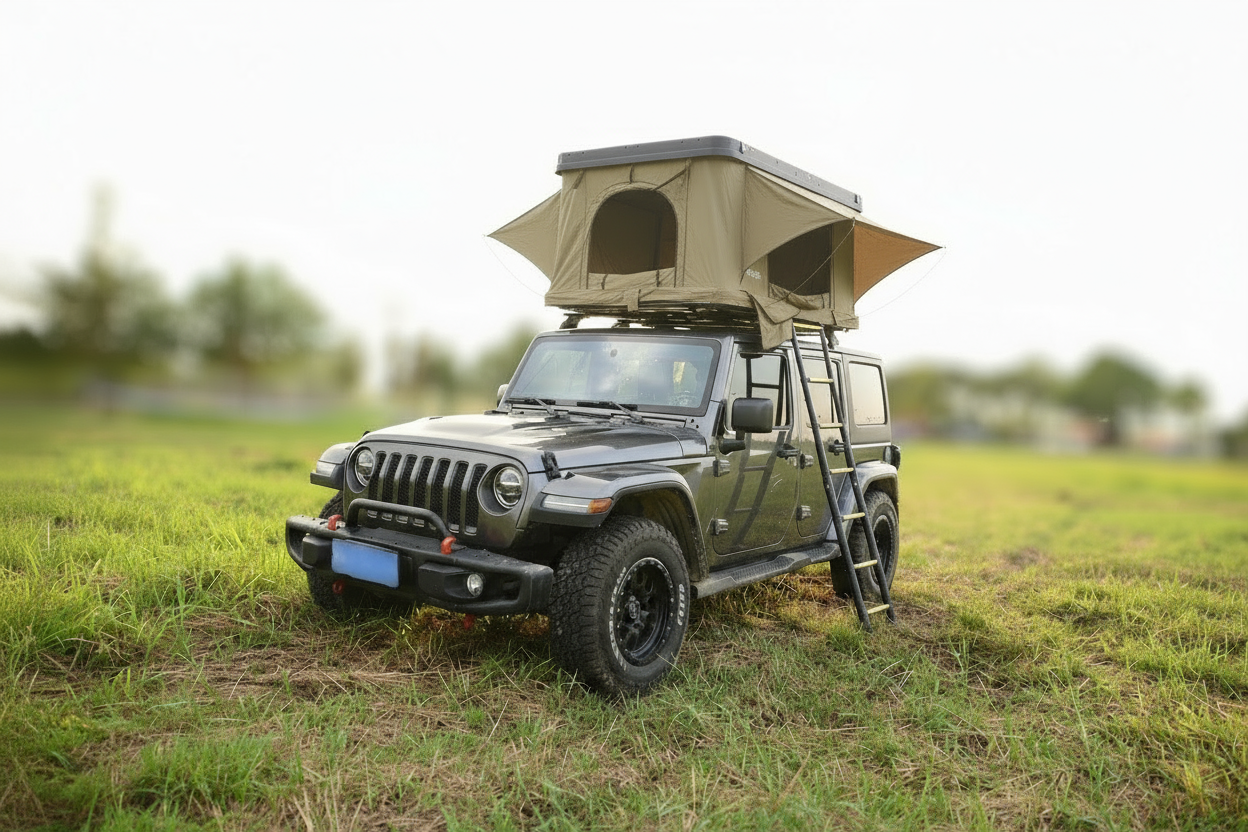Classic Khaki- Hard Shell Roof top Tent