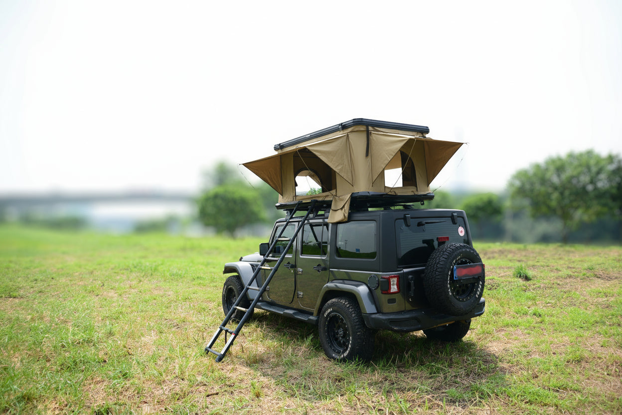 Nomad Elite Khaki - Aluminium Rooftop Tent with Roof Racks