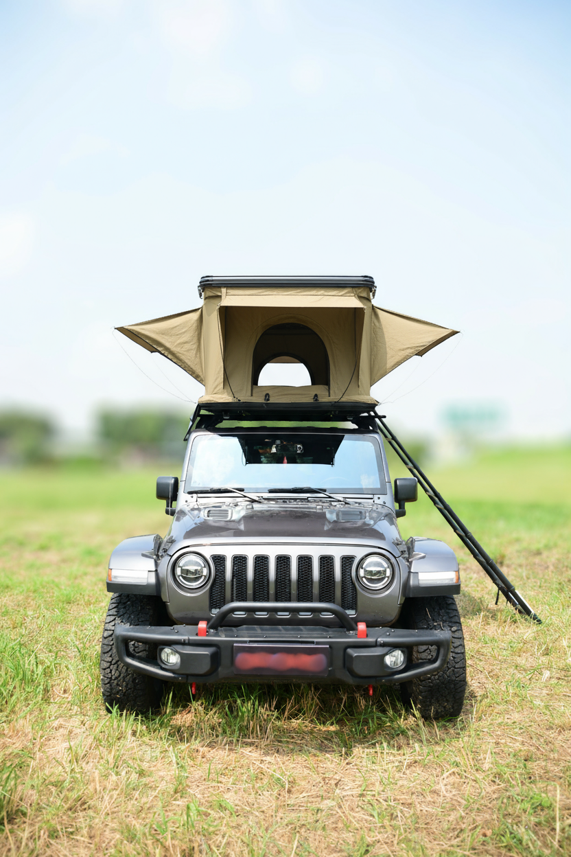 Nomad Elite Khaki - Aluminium Rooftop Tent with Roof Racks