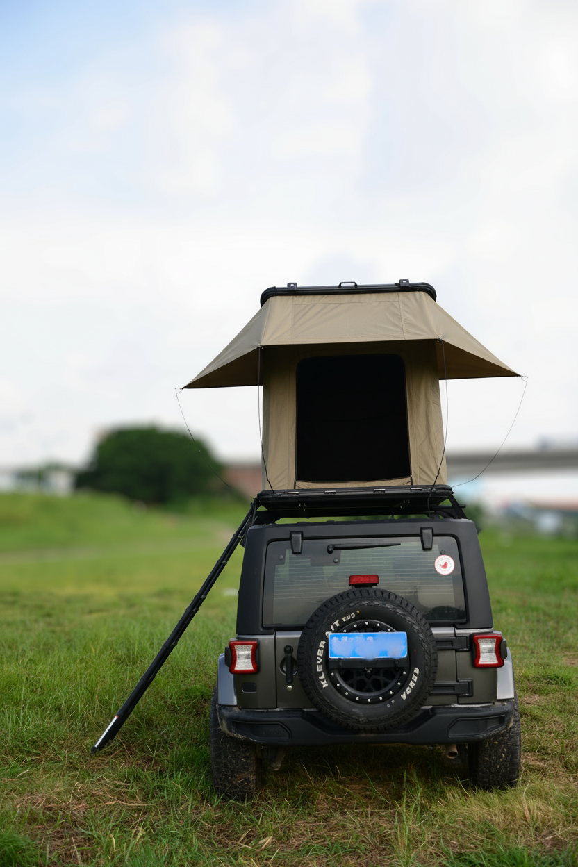 Sauvage Khaki - Aluminium Rooftop Tent with Roof Racks