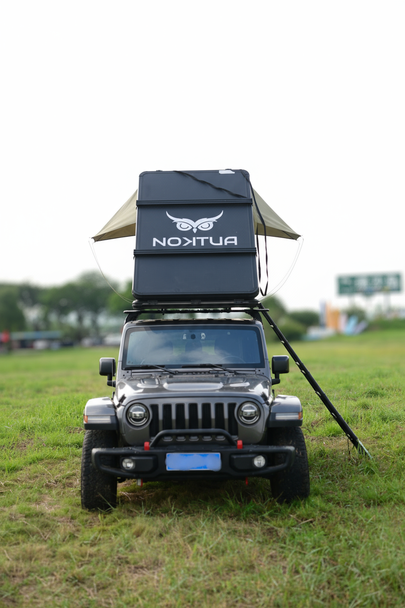 Sauvage Khaki - Aluminium Rooftop Tent with Roof Racks