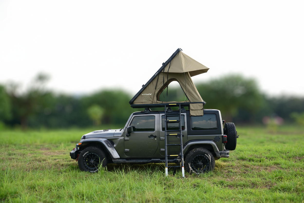 Sauvage Khaki - Aluminium Rooftop Tent with Roof Racks