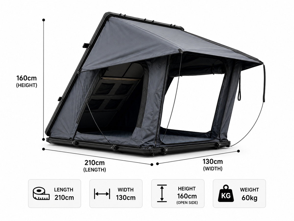 Sauvage  Aluminium Rooftop Tent with Roof Bars